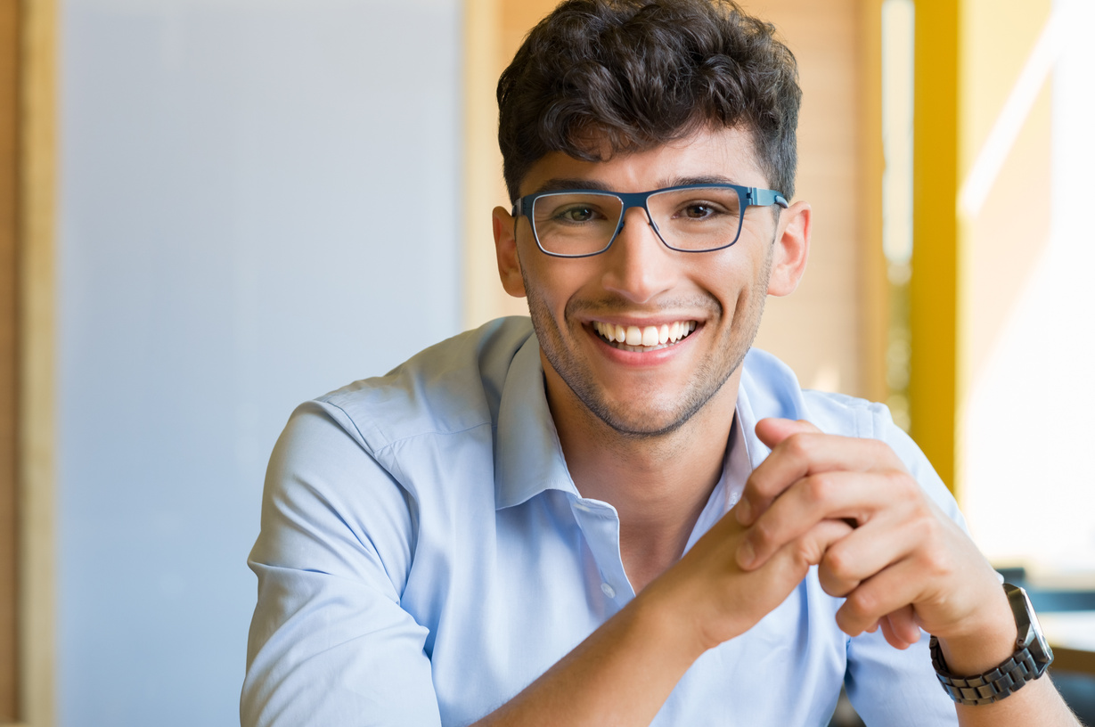 Young man wearing spectacle